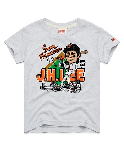 Homage Big Boys and Girls Jung Hoo Lee Ash San Francisco Giants Player Graphic Tri-Blend T-Shirt