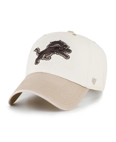 '47 Brand Men's Natural/Tan Detroit Lions Neutral Terrain Clean Up Adjustable Hat