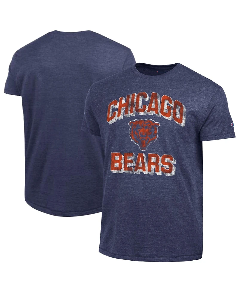 Champion Men's Heather Navy Chicago Bears Ultimate Tri-Blend T-Shirt