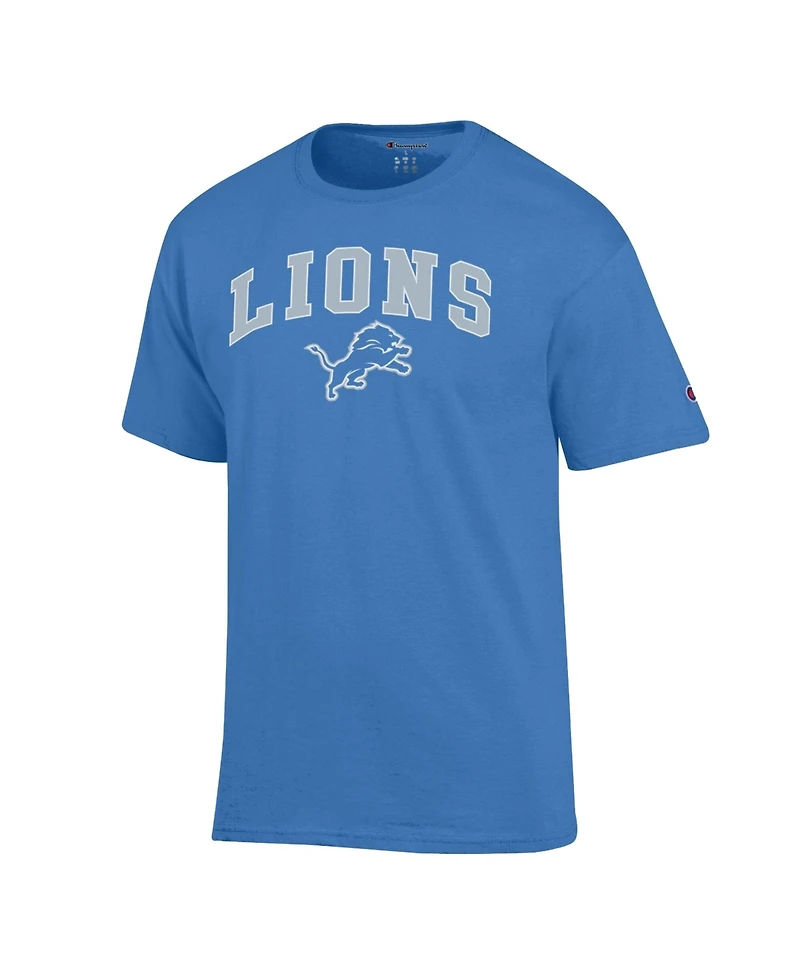 Champion Men's Blue Detroit Lions Arch Over Logo T-Shirt