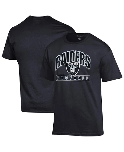 Champion Men's Black Las Vegas Raiders Football T-Shirt