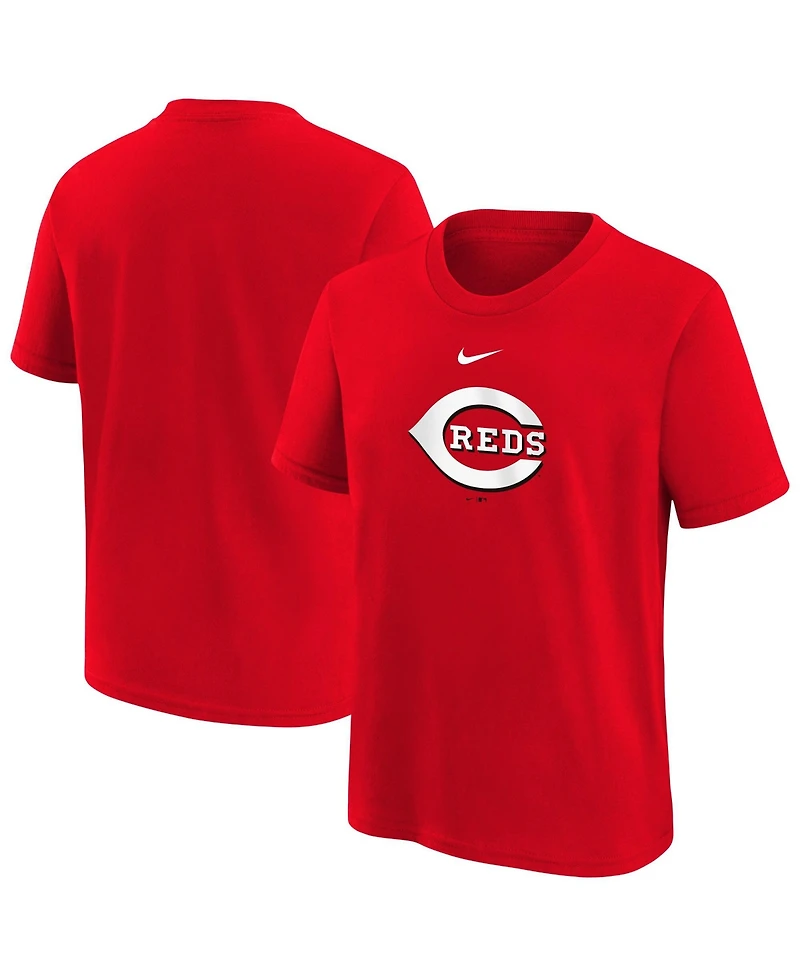Nike Big Boys and Girls Red Cincinnati Reds Large Logo T-Shirt