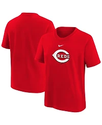 Nike Big Boys and Girls Red Cincinnati Reds Large Logo T-Shirt