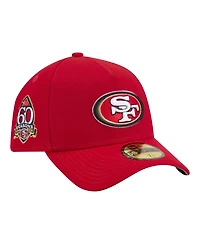 New Era Men's Scarlet San Francisco 49ers A-Frame 59FORTY Fitted Hat
