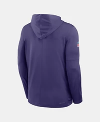 Nike Men's Purple Baltimore Ravens Sideline Dri-fit Long Sleeve Hooded T-Shirt
