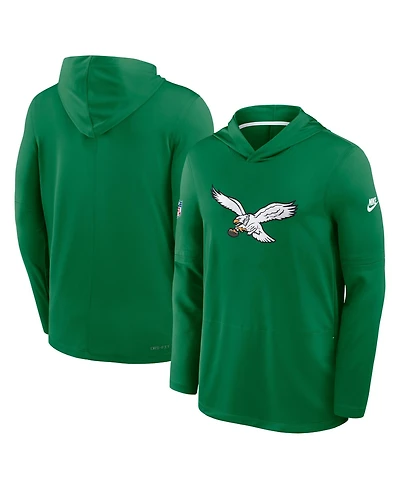 Nike Men's Kelly Green Philadelphia Eagles Big Tall 2026 Sideline Alternate Dri-fit Hooded Long Sleeve T-Shirt
