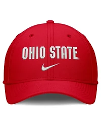 Nike Men's Scarlet Ohio State Buckeyes Rise On-Field SwooshFlex Dri-fit Flex Hat