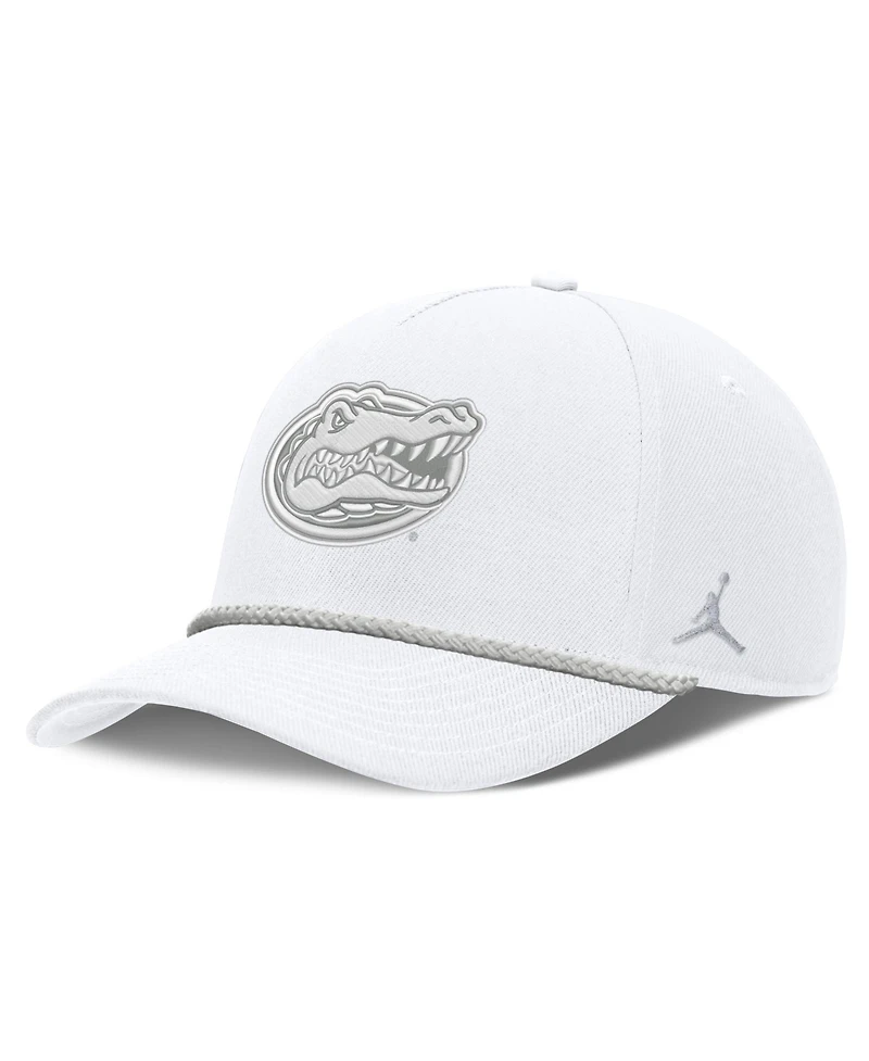 Jordan Men's and Women's White Florida Gators Rope Rise Adjustable Hat