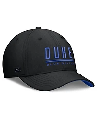 Nike Men's Black Duke Blue Devils Game Day Rise Swooshflex Hat