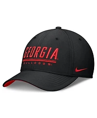 Nike Men's Black Georgia Bulldogs Game Day Rise Swooshflex Hat