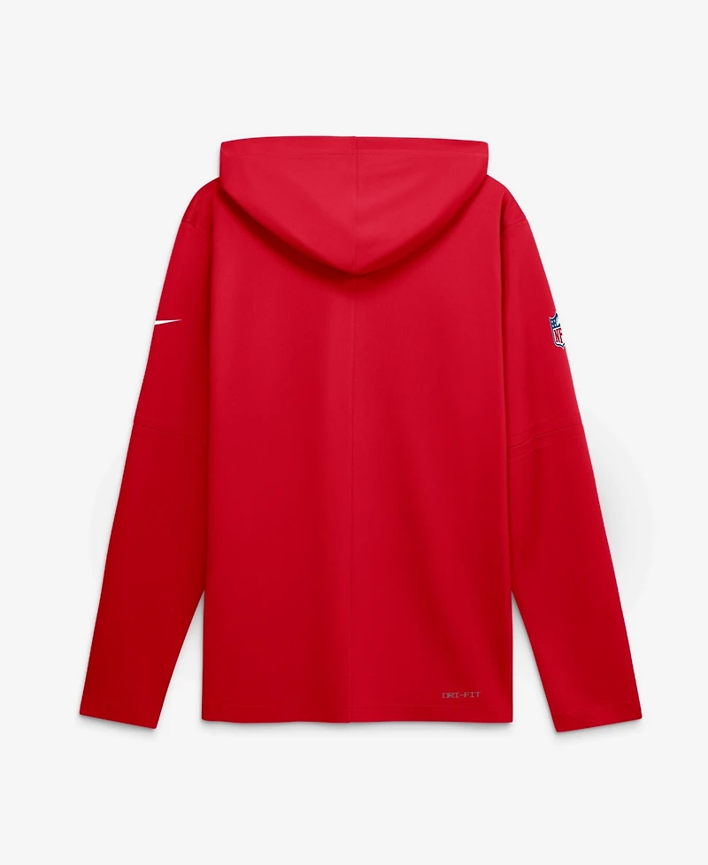 Nike Men's Red Houston Texans Sideline Lightweight Long Sleeve Hooded Dri-fit T-Shirt