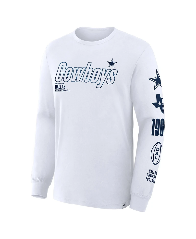 Fanatics Men's White Dallas Cowboys Legacy Long Sleeve T-Shirt