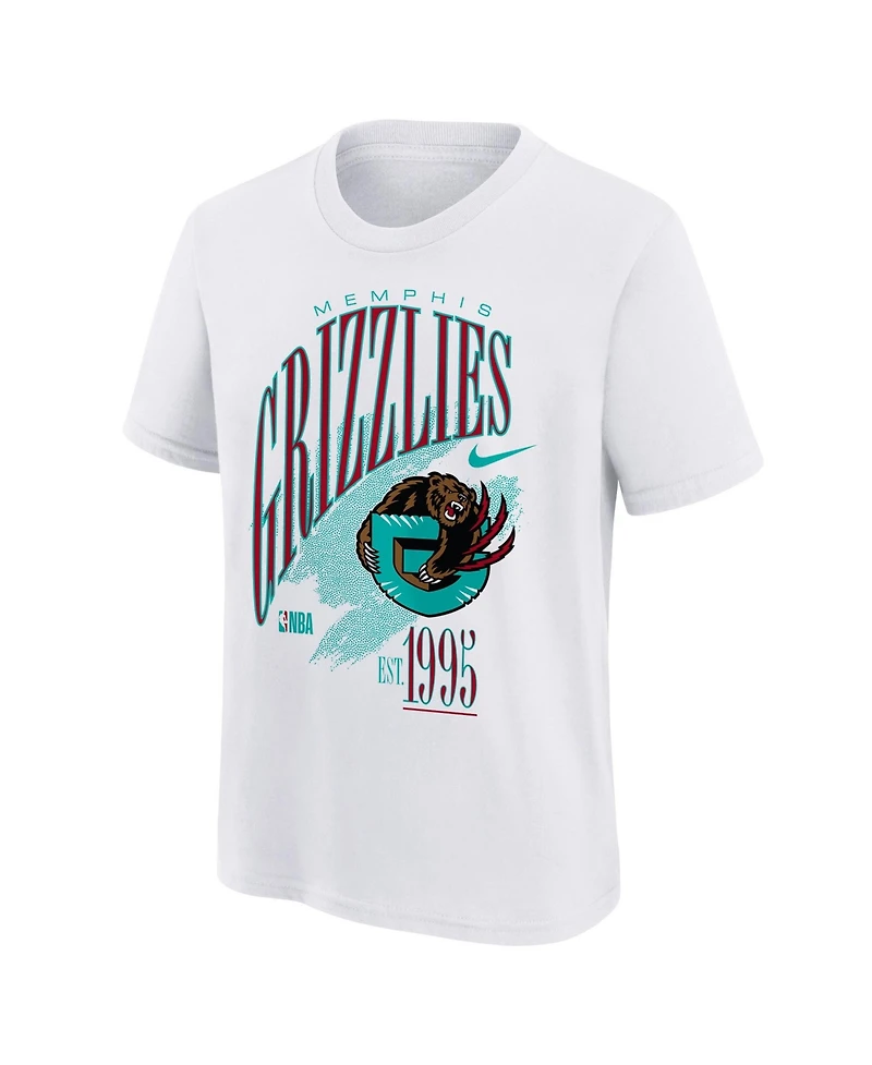 Nike Big Boys and Girls White Memphis Grizzlies Hardwood Classics Champs Max90 T-Shirt