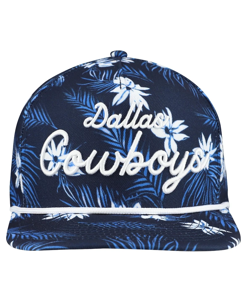 New Era Men's Navy Dallas Cowboys Palm Print A-Frame 9FIFTY Snapback Hat