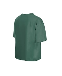 New Era Women's Green Boston Red Sox City Connect Glitter Gel Cropped T-Shirt