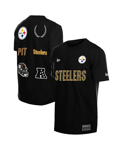 New Era Men's Black Pittsburgh Steelers Match T-Shirt