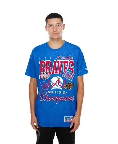 New Era Men's Royal Atlanta Braves Mineral Wash T-Shirt