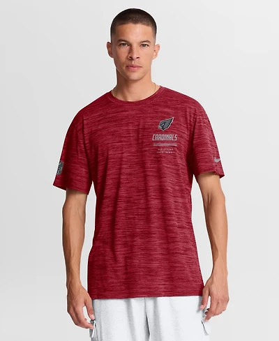 Nike Men's Cardinal Arizona Cardinals Sideline Double Covered Dri-fit Velocity T-Shirt