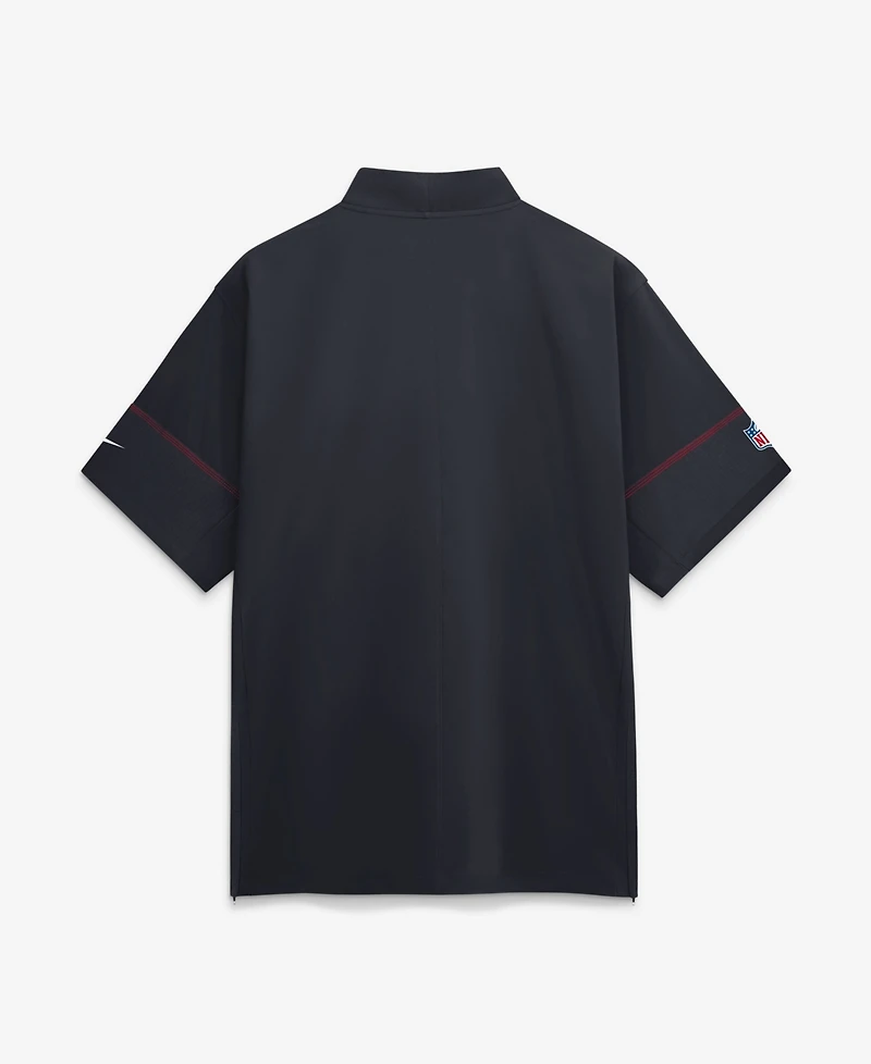 Nike Men's Navy Houston Texans Sideline Short Sleeve Quarter-Zip Coaches Jacket