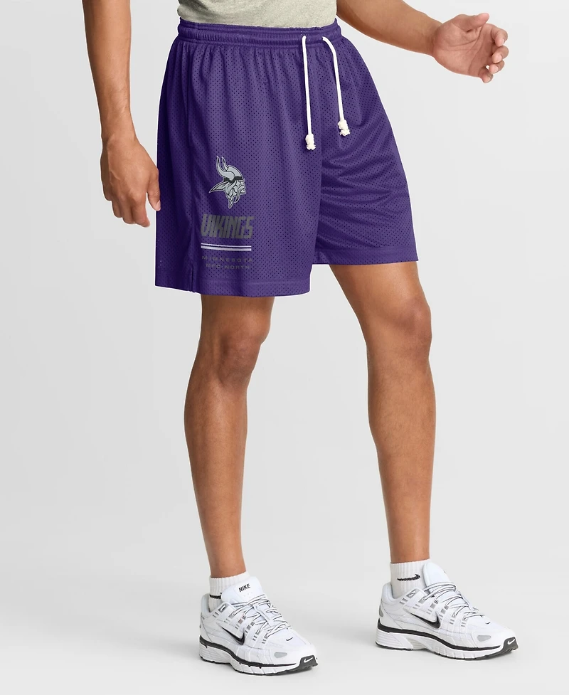 Nike Men's Purple/Platinum Minnesota Vikings Sideline Standard Issue Dri-fit Reversible Shorts