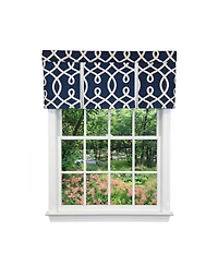 Rlf Home Oblique Pleated Window Valance 100% Cotton Rod Pocket