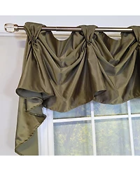 Rlf Home Soft Rayon 3-s Victory Swag Window Valance 100% Cotton Tab Top