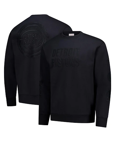 Mitchell & Ness Men's Black Detroit Pistons Phantom Fleece Sweatshirt