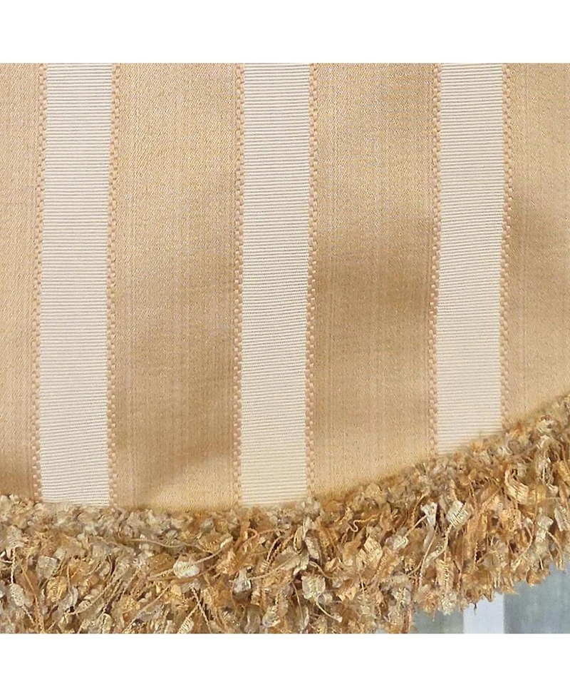 Rlf Home Nugett Trimmed Cornice Window Valance 100% Cotton Lined Rod Pocket