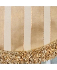 Rlf Home Nugett Trimmed Cornice Window Valance 100% Cotton Lined Rod Pocket