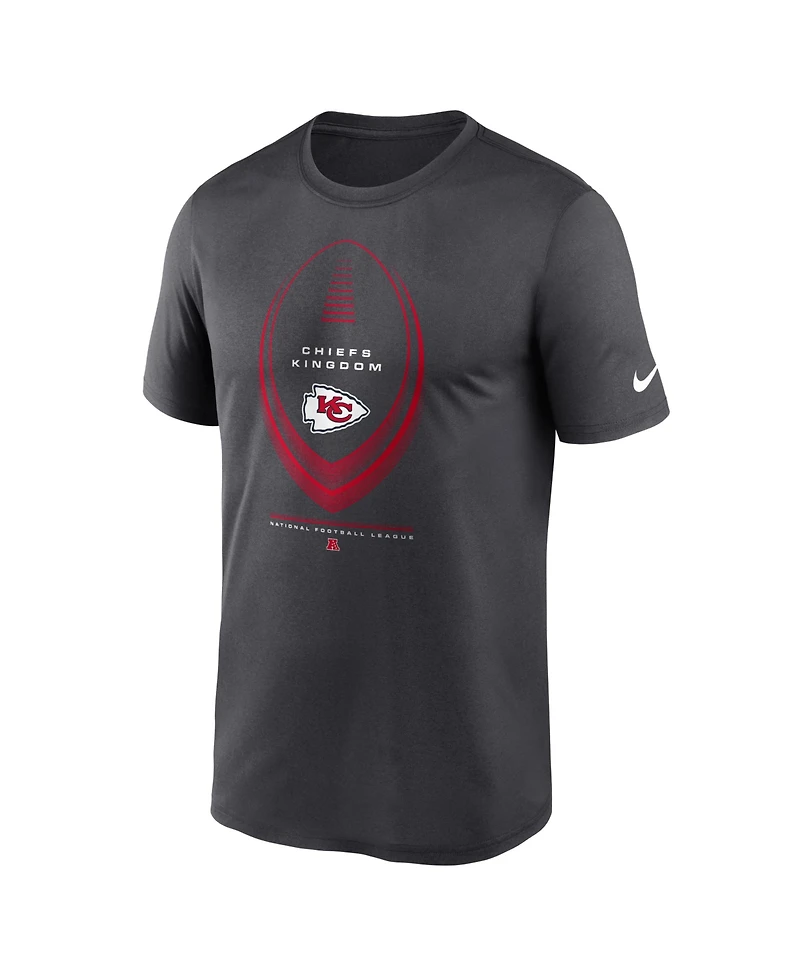Nike Men's Anthracite Kansas City Chiefs Legend Icon Dri-fit T-Shirt