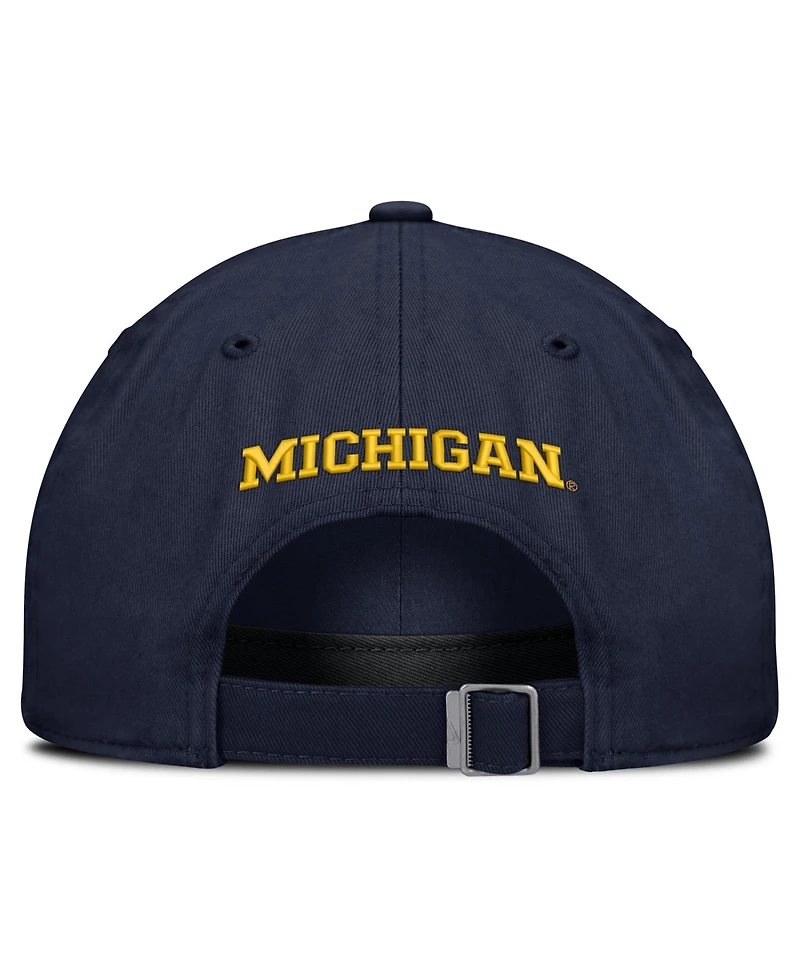 Jordan Men's and Women's Navy Michigan Wolverines 2026 Sideline Club Adjustable Hat