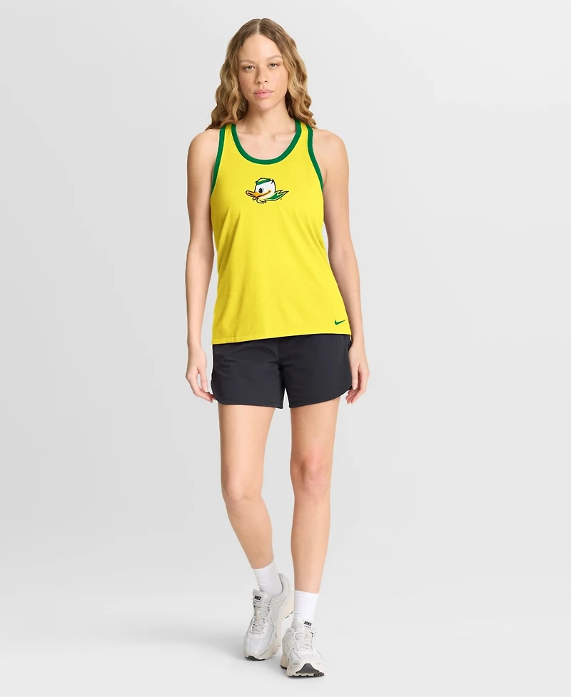 Nike Women's Yellow Oregon Ducks Racerback Tank Top