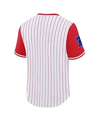 Fanatics Men's White/Red Philadelphia Phillies Pinstripe Walk Off Shirt