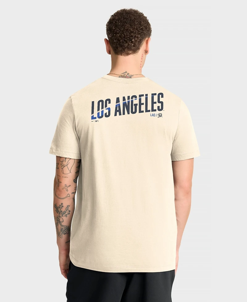 Nike Men's Cream Los Angeles Dodgers City Connect 2-Hit T-Shirt
