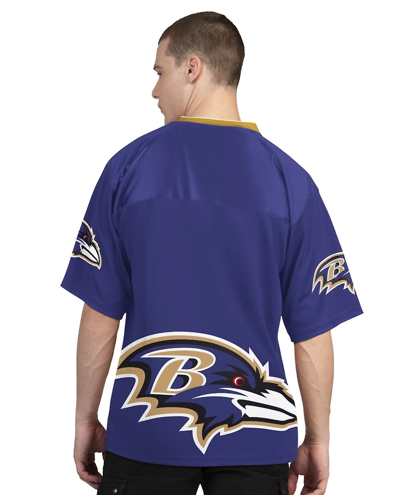 Starter Men's Purple/White Baltimore Ravens Short Sleeve Long T-Shirt