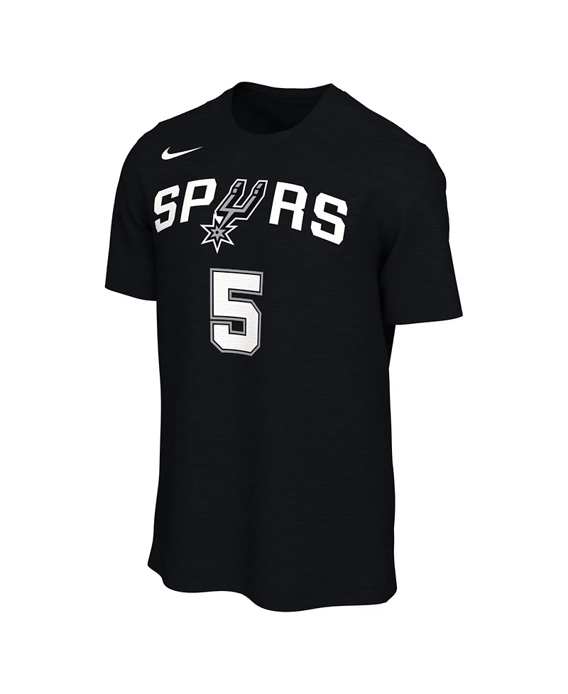 Nike Men's and Women's Stephon Castle Black San Antonio Spurs Name Number T-Shirt