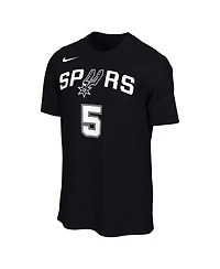 Nike Men's and Women's Stephon Castle Black San Antonio Spurs Name Number T-Shirt