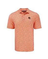 Cutter & Buck Men's Orange Cincinnati Bengals Pike Eco Flora Print Polo Shirt