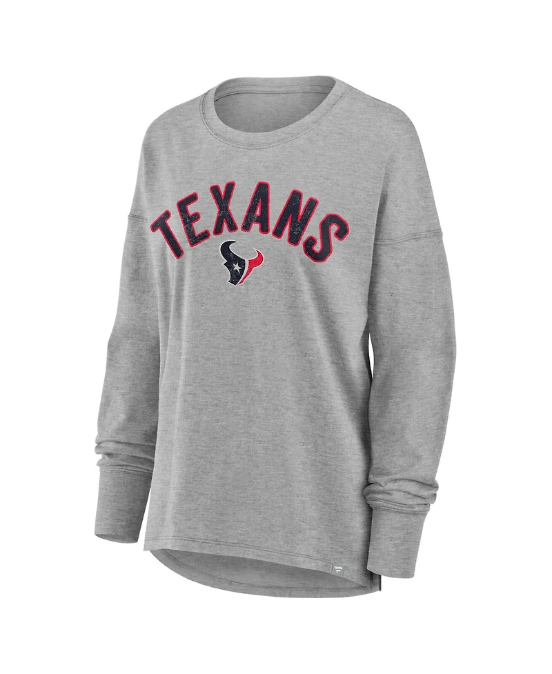 Fanatics Women's Heather Gray Houston Texans Hometown Legacy Long Sleeve T-Shirt