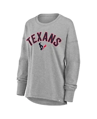Fanatics Women's Heather Gray Houston Texans Hometown Legacy Long Sleeve T-Shirt