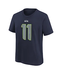 Nike Big Boys and Girls Jaxon Smith-Njigba College Navy Seattle Seahawks Player Name Number T-Shirt