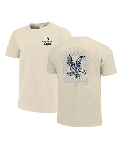 Image One Men's Cream Georgia Southern Eagles Comfort Colors Mascot Overlay T-Shirt