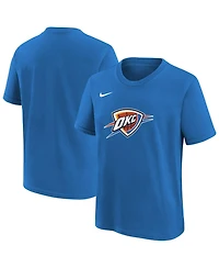 Nike Big Boys and Girls Blue Oklahoma City Thunder Team Essential Logo T-Shirt