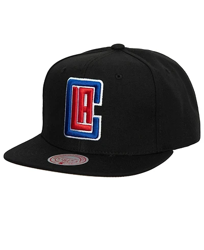 Mitchell & Ness Men's Black La Clippers Core Basic Snapback Hat