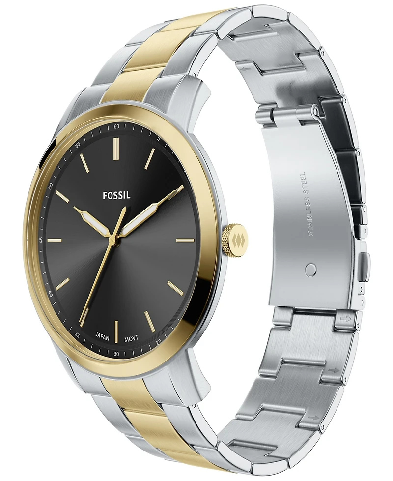 Fossil Men's Minimalist Three-Hand Two-Tone Stainless Steel Watch 44mm