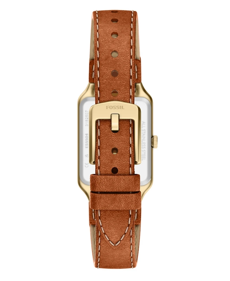 Fossil Women's Raquel Three-Hand Date Brown Leather Watch 23mm