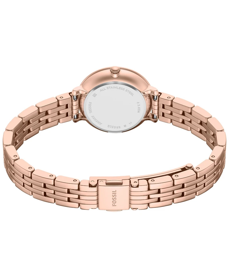 Fossil Women's Heidi Three-Hand Rose Gold-Tone Stainless Steel Watch 26mm