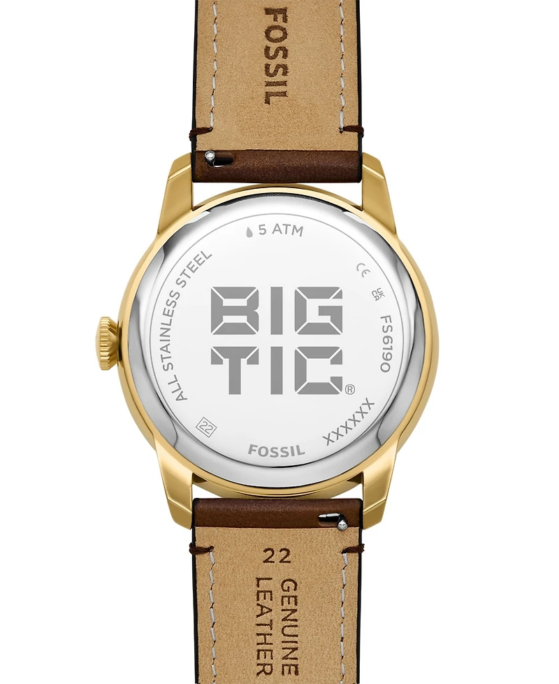 Fossil Men's Townsman Big Tic Two-Tone Leather Watch 42mm