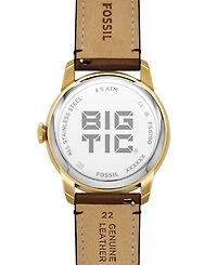 Fossil Men's Townsman Big Tic Two-Tone Leather Watch 42mm