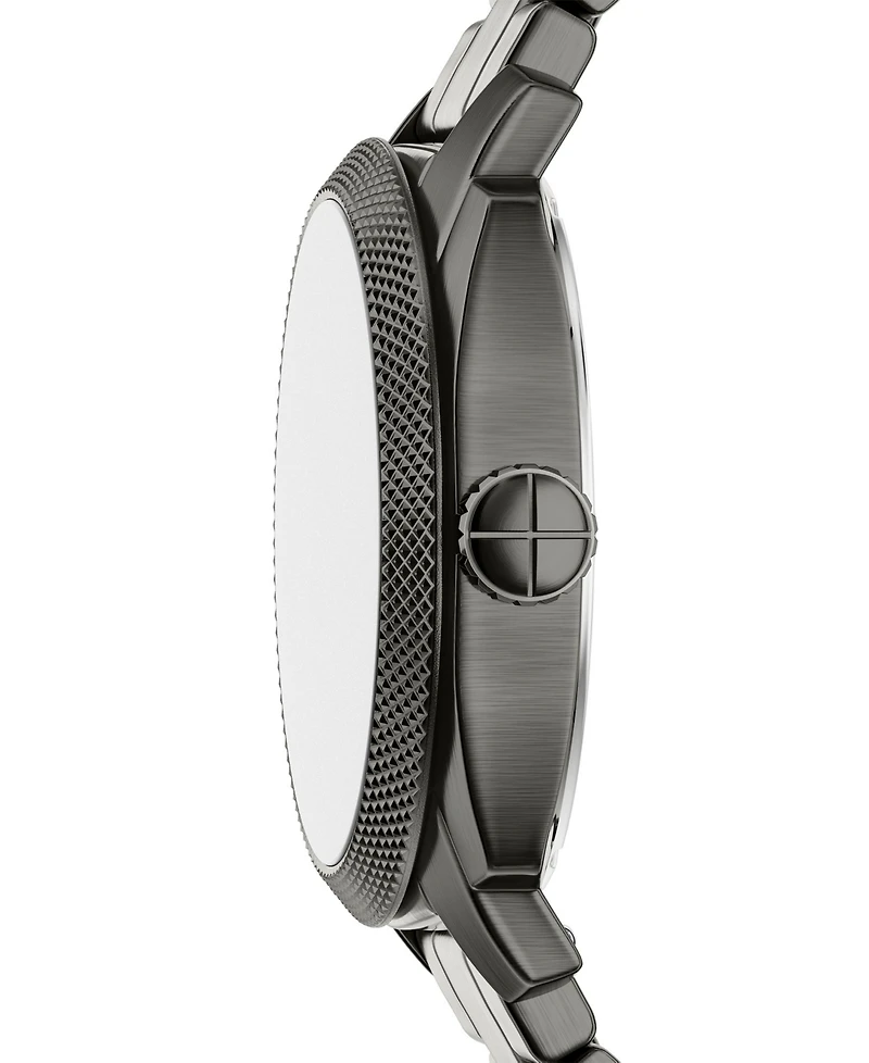 Fossil Men's Machine Three-Hand Date Smoke Stainless Steel Watch 41mm